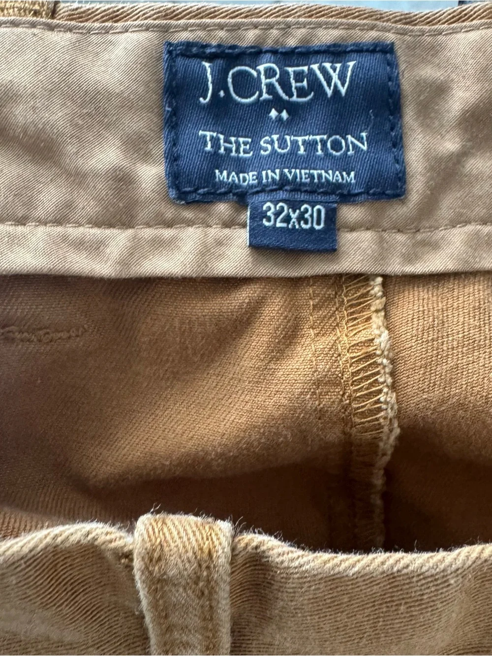 J Crew The Sutton Chino Pants Mens 32x30* (32x29) Brown Straight 100% Cotton